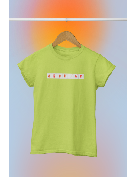 Alkohol tabulka - Dámské tričko - Apple green XXL