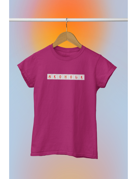 Alkohol tabulka - Dámské tričko - Fuchsia XL