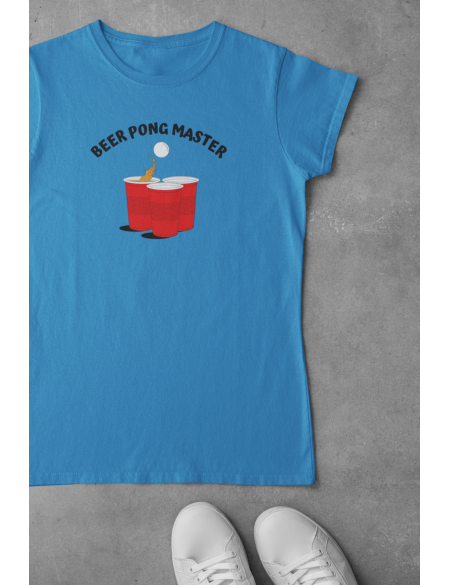 Beer pong - Dámské tričko - Modrá Aqua L