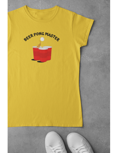 Beer pong - Dámské tričko - Žlutá L