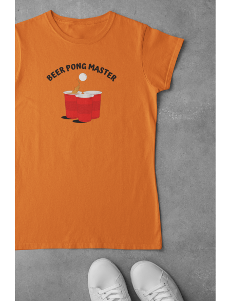 Beer pong - Dámské tričko - Oranžová S