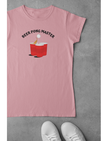 Beer pong - Dámské tričko - Růžová S