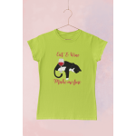 Cat and wine - Dámské tričko - Apple green S