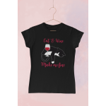 Cat and wine - Dámské tričko - Černá XL