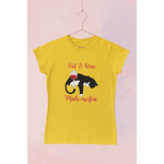 Cat and wine - Dámské tričko - Žlutá S