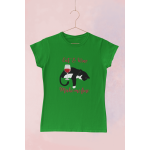 Cat and wine - Dámské tričko - Zelená S