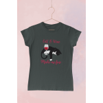 Cat and wine - Dámské tričko - Tmavě šedá L