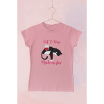 Cat and wine - Dámské tričko - Růžová S