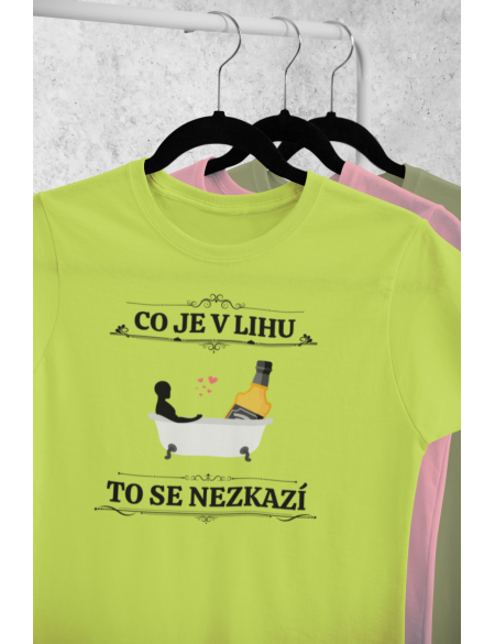 Co je v lihu - Dámské tričko - Apple green XL