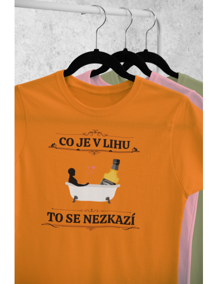 Co je v lihu - Dámské tričko - Oranžová XL