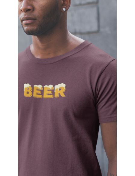 Beer - Tričko pánské - vínová XL
