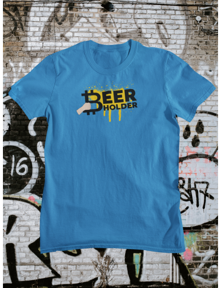 Beer holder - Tričko pánské - modrá aqua