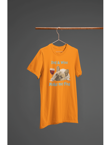 Dog and wine - Dásmké tričko - Oranžová