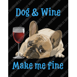 Dog and wine - Dásmké tričko - Oranžová S