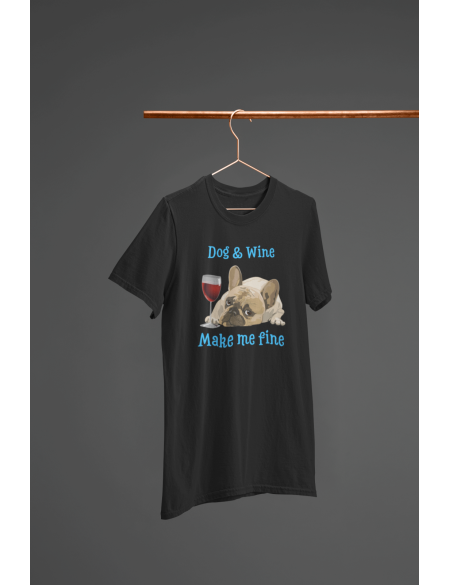 Dog and wine - Dásmké tričko - Black S
