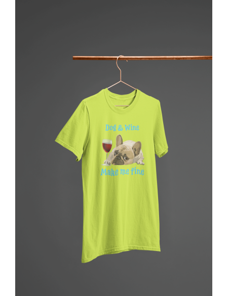Dog and wine - Dásmké tričko - Apple green XXL