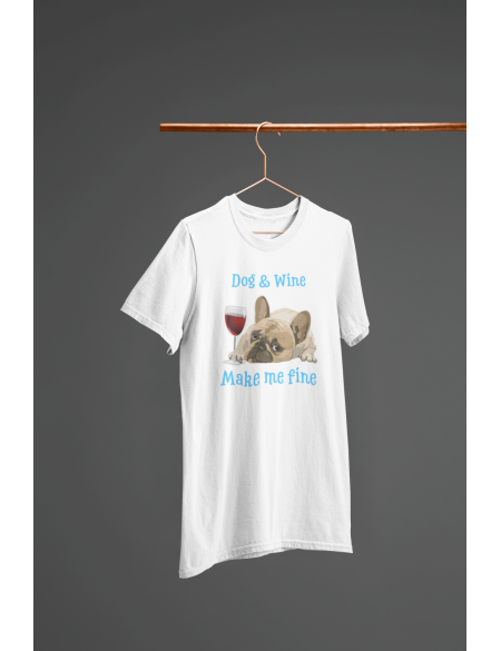Dog and wine - Dásmké tričko - Bílá XL