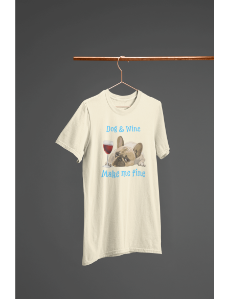 Dog and wine - Dásmké tričko - Natural XL