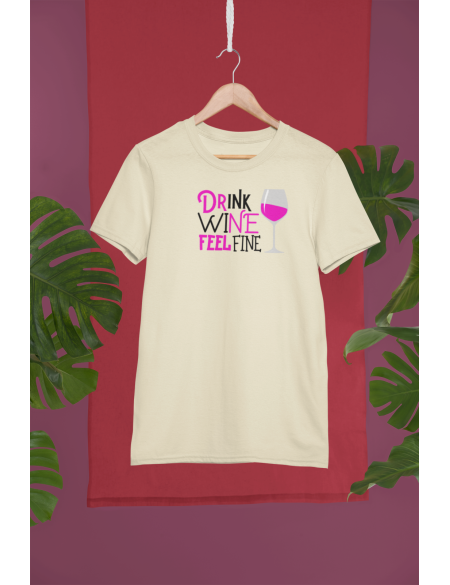 Drink wine - Dámské tričko - Natural