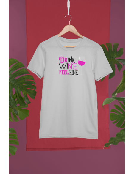 Drink wine - Dámské tričko - Ash XL