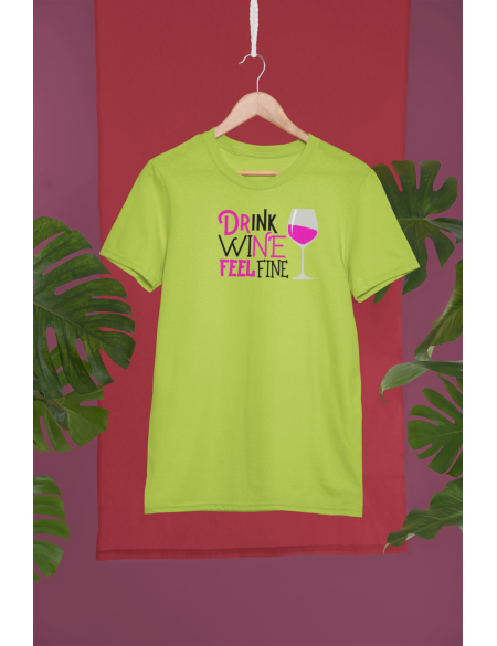 Drink wine - Dámské tričko - Apple green XXL