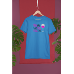 Drink wine - Dámské tričko - Modrá Aqua XL