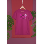 Drink wine - Dámské tričko - Fuchsia S
