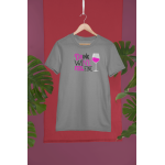 Drink wine - Dámské tričko - Šedý melír M