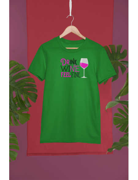 Drink wine - Dámské tričko - Zelená XXL