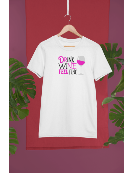 Drink wine - Dámské tričko - Bílá XXL
