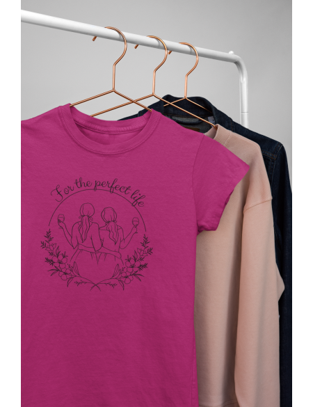 For the perfect life - Dámské tričko - Fuchsia S