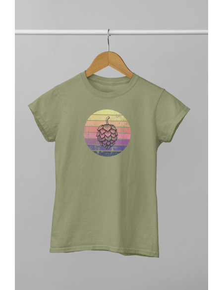 Kruh chmel - Dámské tričko - Khaki XL