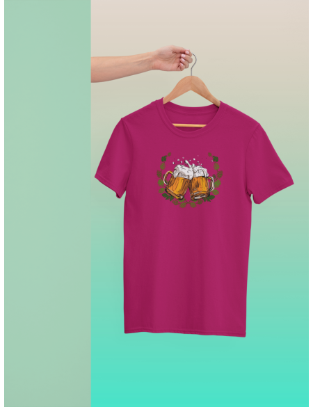Pivo chmel - Dámské tričko - Fuchsia L