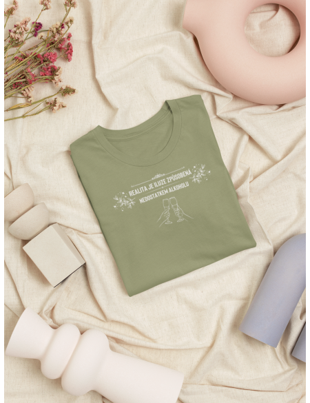 Realita je iluze - Dámské tričko - Khaki XXL