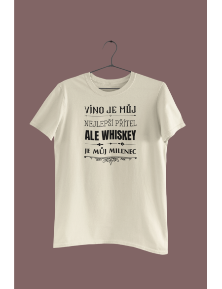 Víno je můj nejlepší přítel - Dámské tričko - Natural XXL