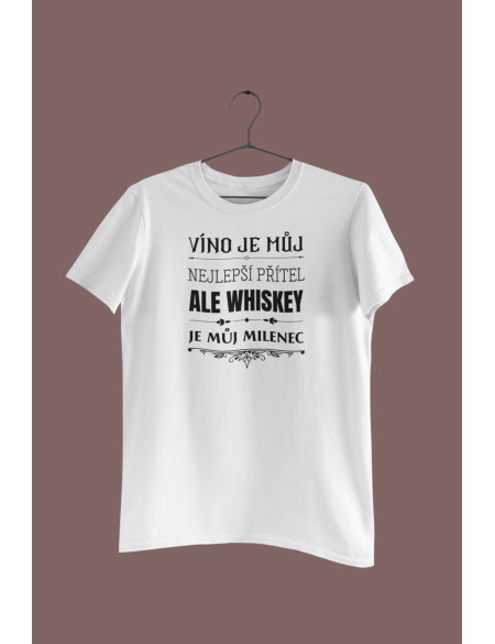 Víno je můj nejlepší přítel - Dámské tričko - Bílá XL
