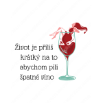 Život je příliš krátký - Dámské tričko - Růžová S