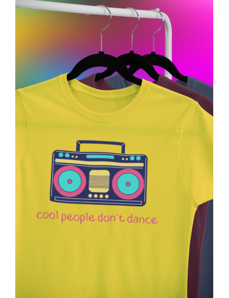 Cool people don't dance - Dámské tričko - Žlutá XXL