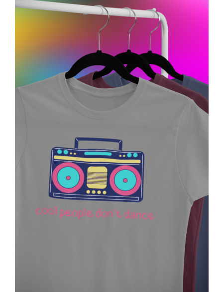 Cool people don't dance - Dámské tričko - Šedý melír XL