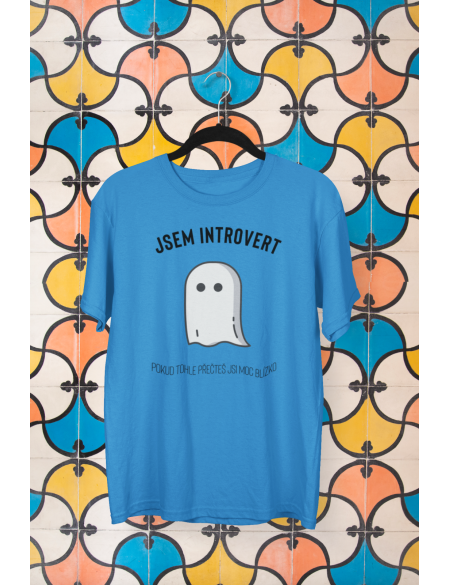 Jsem introvert - Dámské tričko - Modrá Aqua L