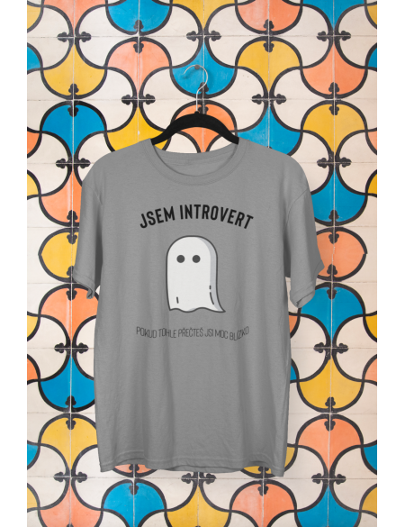 Jsem introvert - Dámské tričko - Šedý melír XXL