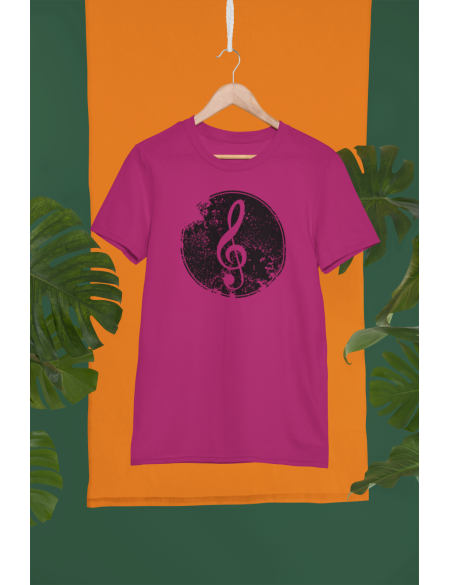 Houslový klíč - Dámské tričko - Fuchsia XL