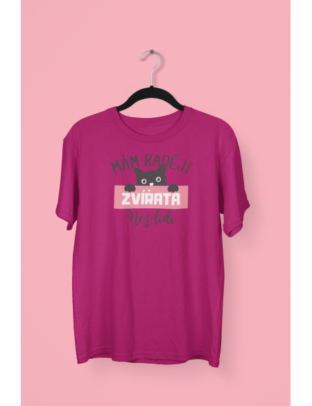 Mám raději zvířata - Dámské tričko - Fuchsia XXL