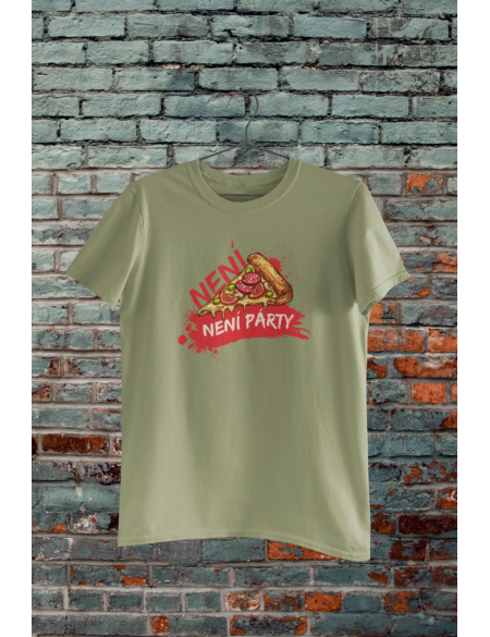 Není pizza, není párty - Dámské tričko - Khaki XXL