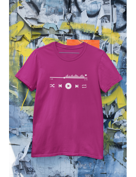 Přehrávač - Dámské tričko - Fuchsia XL