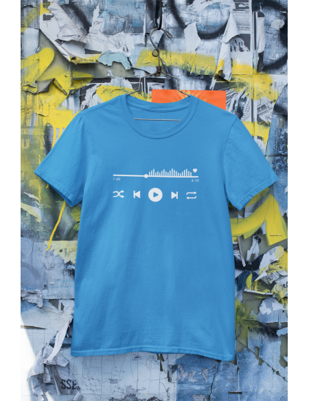 Přehrávač - Dámské tričko - Modrá Aqua XXL