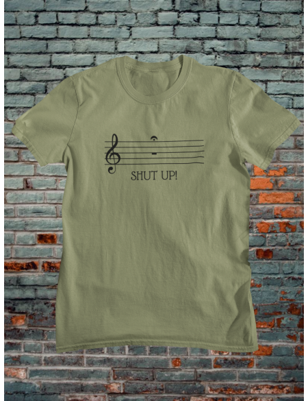 Shut up nota - Dámské tričko - Khaki XL