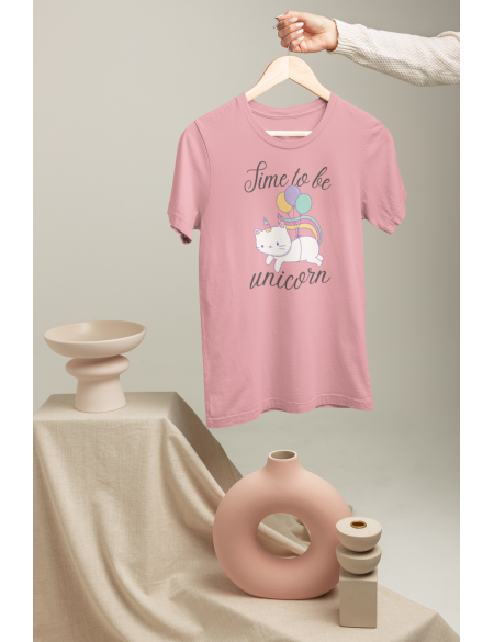Time to be unicorn - Dámské tričko - Růžová