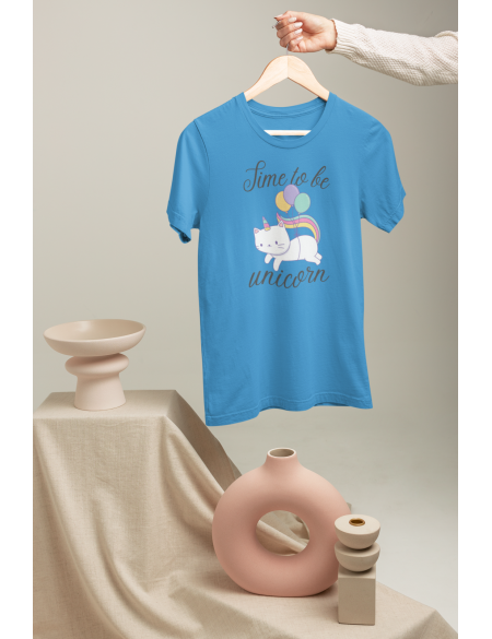 Time to be unicorn - Dámské tričko - Růžová