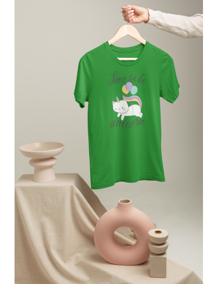 Time to be unicorn - Dámské tričko - Zelená XL